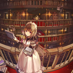This is a pixiv picture whose title is 図書館の護り人.