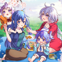 This is a pixiv picture whose title is skeb依頼　風鳴さんちの双子ちゃん～春～.