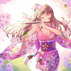 This is a pixiv picture whose title is 春之吹奏.