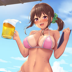 This is a pixiv picture whose title is 抱き枕カバーキャラクター紹介＃1　浦風真帆（うらかぜまほ）.