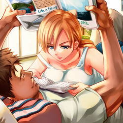 This is a pixiv picture whose title is 休日.