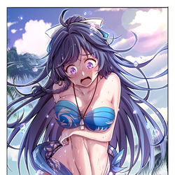 This is a pixiv picture whose title is 芽衣泳装.