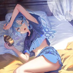 This is a pixiv picture whose title is 朝.