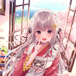 This is a pixiv picture whose title is 「二人きりでお茶会しましょ♡」.