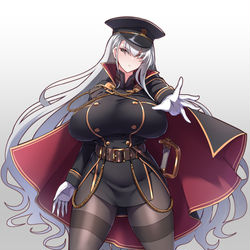 This is a pixiv picture whose title is 敵組織の幹部に必ず一人はいるどこにでもいるタイプの女将校.