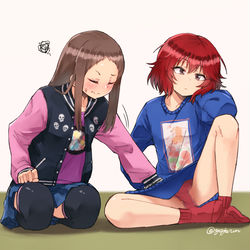 This is a pixiv picture whose title is 巴と麗奈.