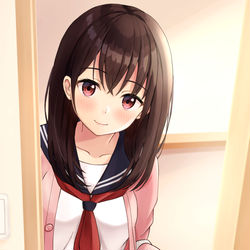 This is a pixiv picture whose title is 「おじゃまします」.