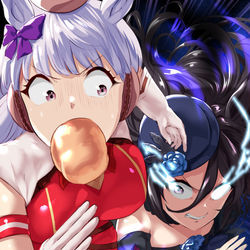 This is a pixiv picture whose title is ゴルシとライス.