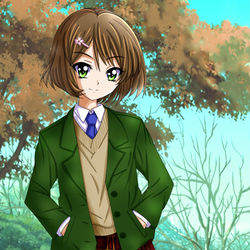 This is a pixiv picture whose title is 女の子(かのん作).