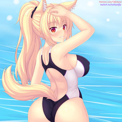 This is a pixiv picture whose title is Taking a dip!!.