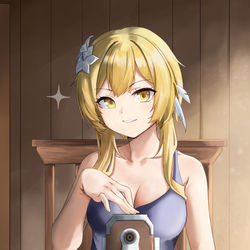 This is a pixiv picture whose title is 「Someone took a picture of us」.