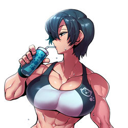 This is a pixiv picture whose title is きんにく！.