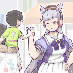 This is a pixiv picture whose title is でかくて子供に人気のあるゴルシ.