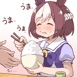 This is a pixiv picture whose title is ウマ娘がまだ食ってる途中でしょうが！.