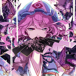 This is a pixiv picture whose title is 西行寺幽々子.