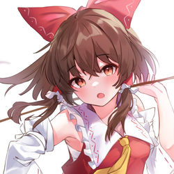 This is a pixiv picture whose title is 東方のキャラ全部描いたら画力上がる　博麗霊夢.