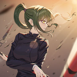 This is a pixiv picture whose title is 禪院 真希.