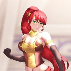 This is a pixiv picture whose title is Pyrrha Nikos「悪堕ち」.