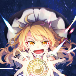 This is a pixiv picture whose title is いくぜ！恋符！.