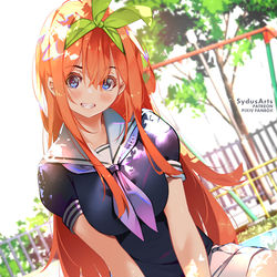 This is a pixiv picture whose title is Yotsuba Nakano Long Hair.
