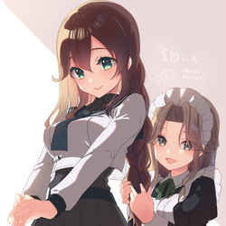 This is a pixiv picture whose title is 【Skeb】能代改二＆神通.