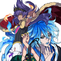 This is a pixiv picture whose title is 長髪男子.