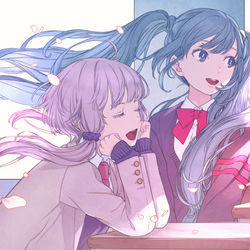 This is a pixiv picture whose title is 四限目は数学.