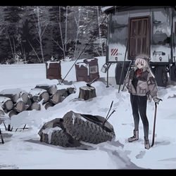 This is a pixiv picture whose title is 6. Snow.