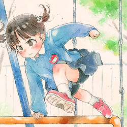 This is a pixiv picture whose title is これはブランコに乗ってる場合じゃねぇ時のちびっ娘さん.