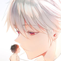 This is a pixiv picture whose title is 人間.