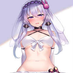 This is a pixiv picture whose title is ウェディング水着ゆかりさんはえっちかわいい.