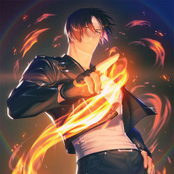 This is a pixiv picture whose title is KOF XV 草薙京.