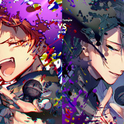 This is a pixiv picture whose title is Bad Ass Temple VS 麻天狼.