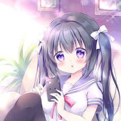 This is a pixiv picture whose title is 「…あ、おかえり」.