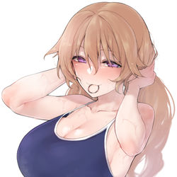 This is a pixiv picture whose title is 「暑いねぇ」.