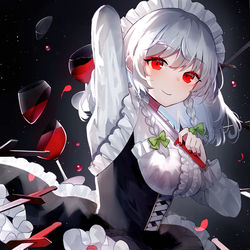 This is a pixiv picture whose title is 咲夜さん.