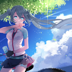 This is a pixiv picture whose title is 夏のせい.
