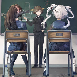 This is a pixiv picture whose title is 比叡 大和 武蔵.