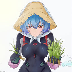 This is a pixiv picture whose title is 農作業をするアヤナミレイ(仮称).
