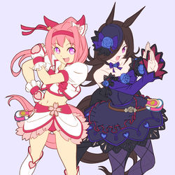 This is a pixiv picture whose title is ふたりはウマ娘.