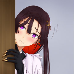 This is a pixiv picture whose title is 涙の別れの後に気まずそうに帰ってくるお鶴さん.