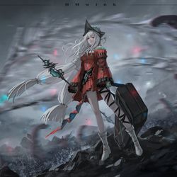 This is a pixiv picture whose title is 浊心斯卡蒂.