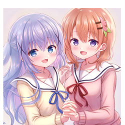 This is a pixiv picture whose title is 手つなぎココチノ.