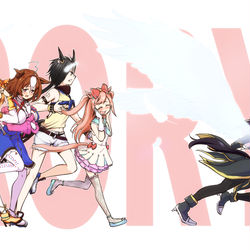 This is a pixiv picture whose title is キンイロリョテイ 旅路の果てに.