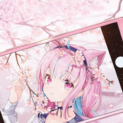This is a pixiv picture whose title is 花見.