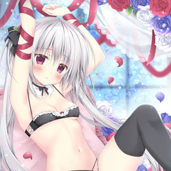 This is a pixiv picture whose title is 囚われた銀髪ちゃん.