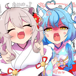 This is a pixiv picture whose title is ししろんに誕生日を間違えられておこおこラミィちゃん.