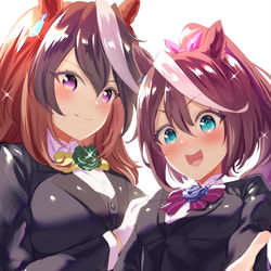 This is a pixiv picture whose title is 会長とテイオーちゃん.
