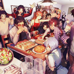 This is a pixiv picture whose title is お食事会.