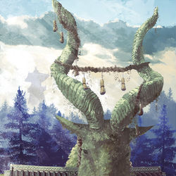 This is a pixiv picture whose title is 社務課 日参業務.